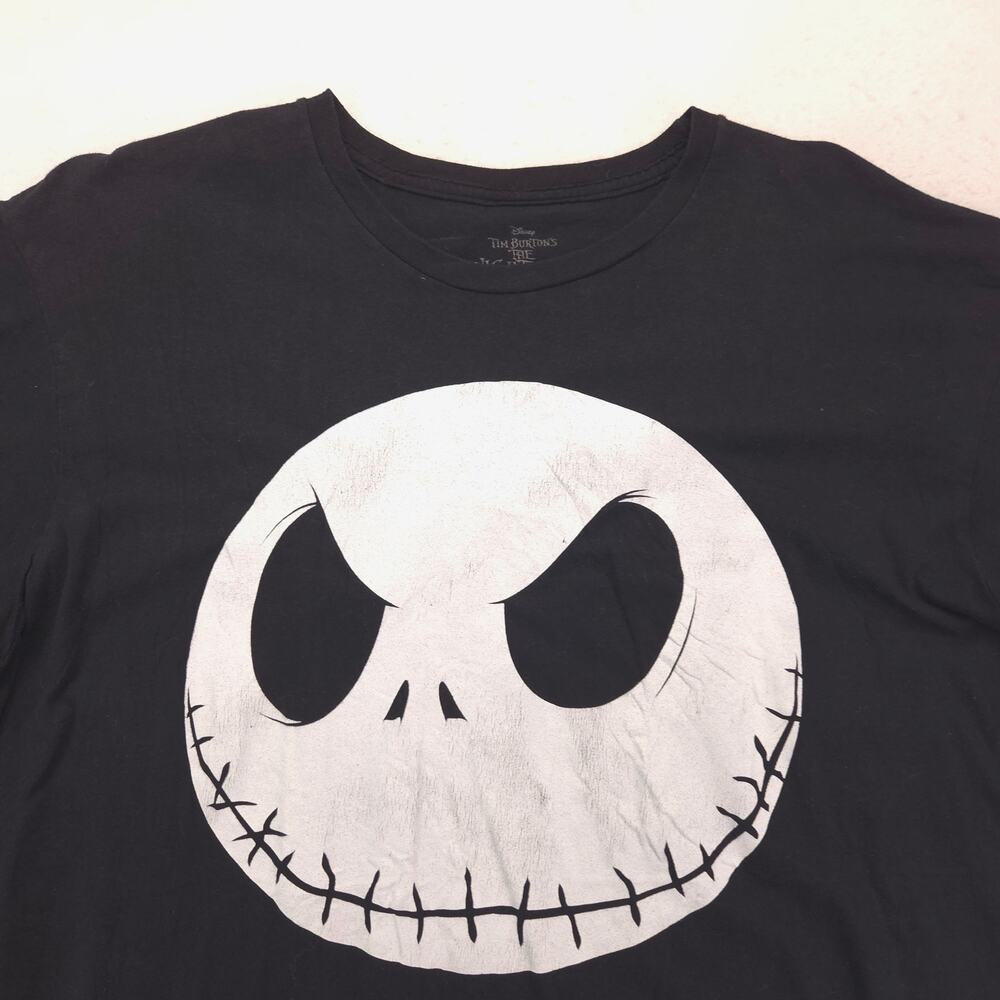 The Nightmare Before Christmas Crew Neck Short Sleeve Shirt Mens Size 2XL Black